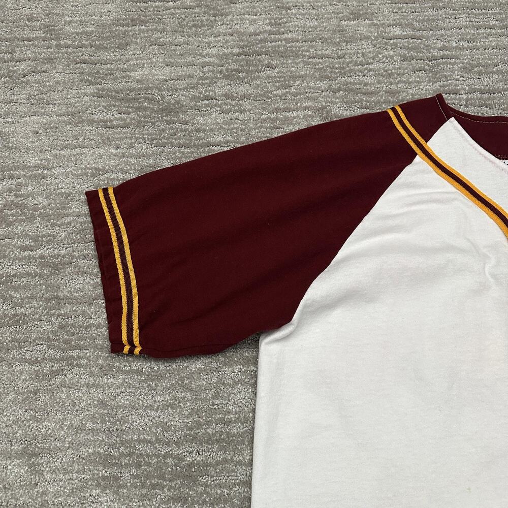 VTG Badger Sport Shirt Mens L White Burgundy Goodguys Hot Rod Baseball Jersey - Picture 4 of 13